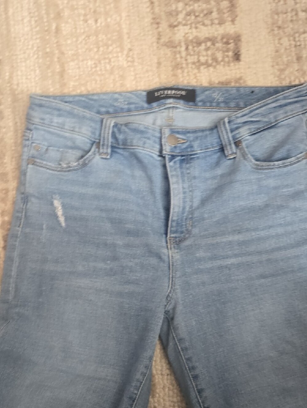 Liverpool Light Blue Straight Leg Jeans - Picture 4 of 8